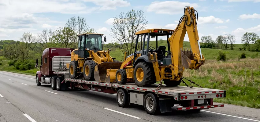 Loader and Backhoe Tractors Transport Virginia